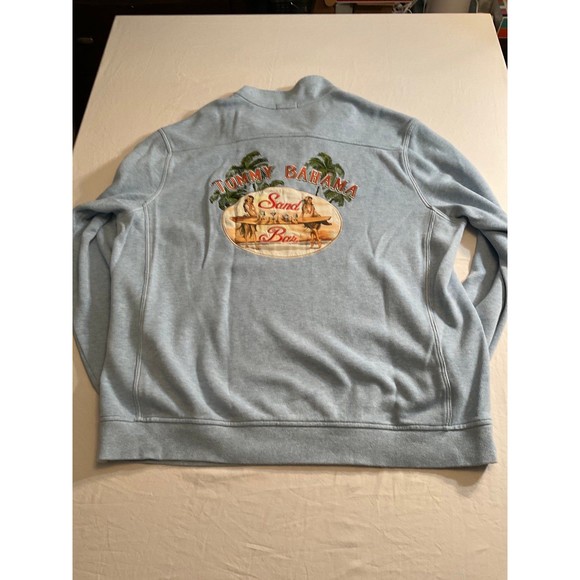 Men's XXL Tommy Bahama Light Blue Pullover Sweatshirt - Picture 3 of 6